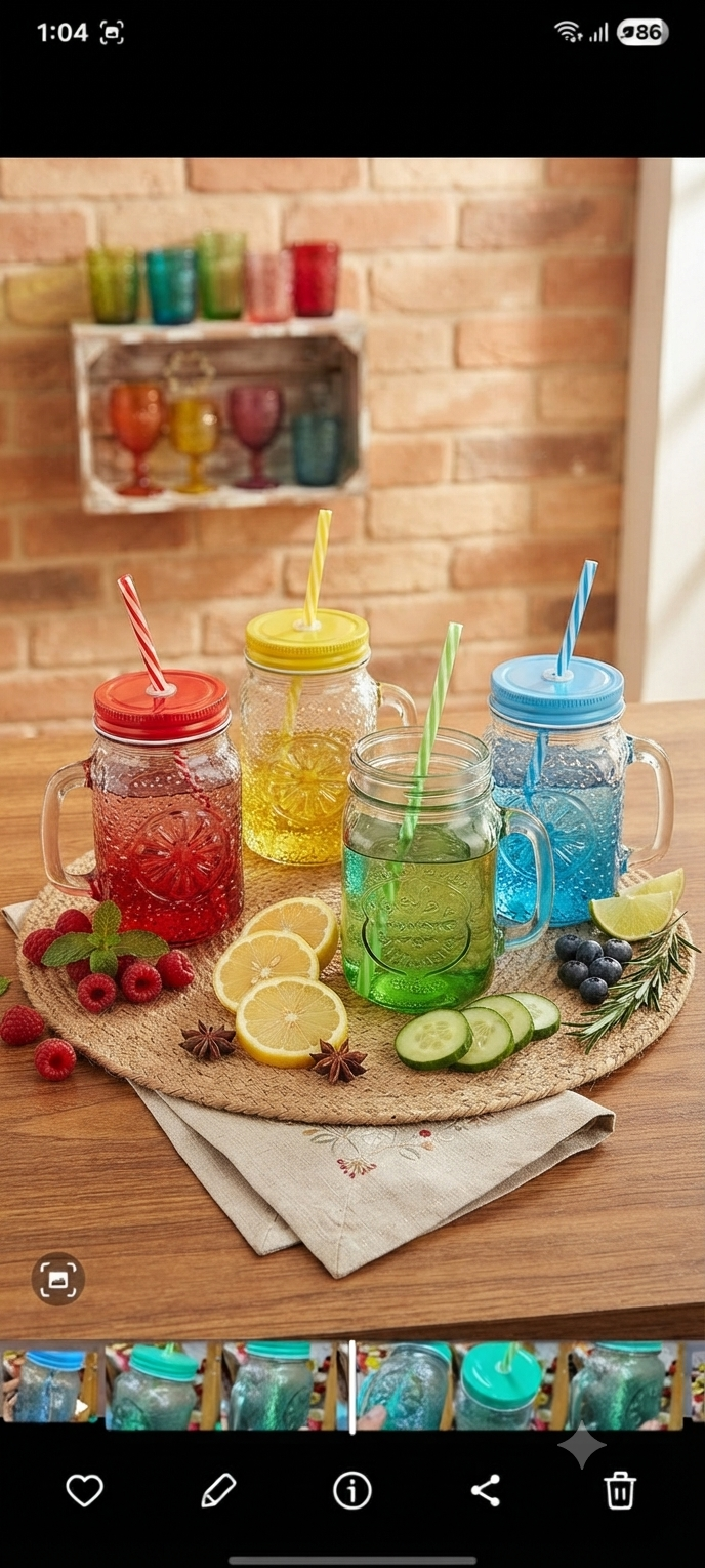 Mason Jar With Straw