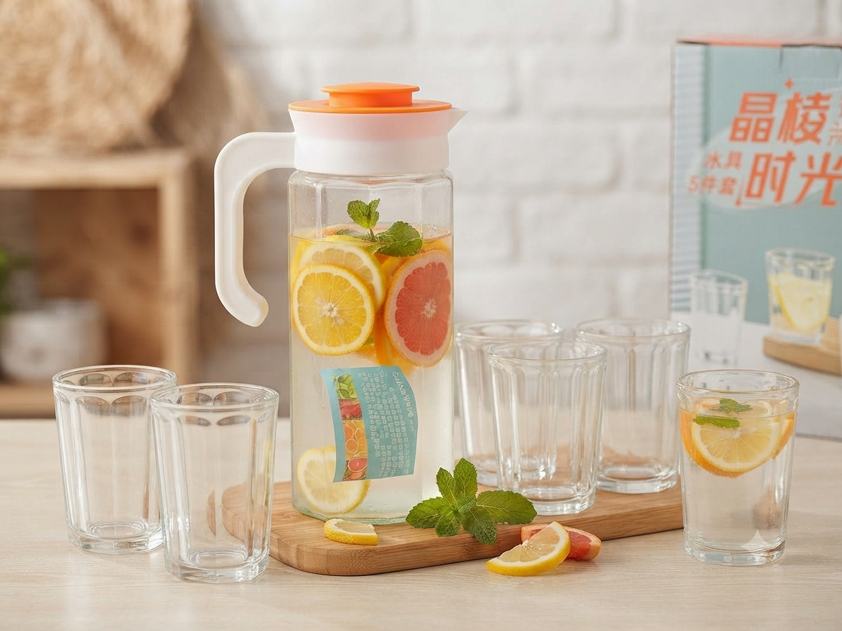 5 Pcs Jug & Glass Set