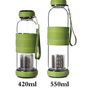 2-in-1 Glass Tea & Water Bottle 💚