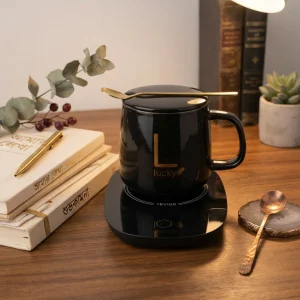 "L" Ceramic Mug with Warm Base